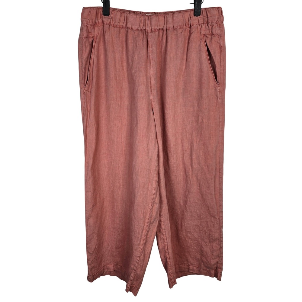 Cynthia Rowley Dusty Rose Cropped Linen Blend Pants